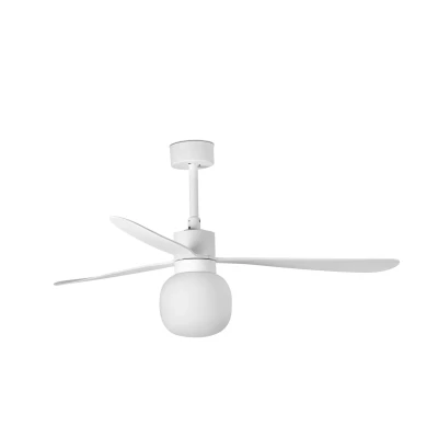 Image of Amelia Large 3 Blade Matt White with Light 2700K Tuya Smart System