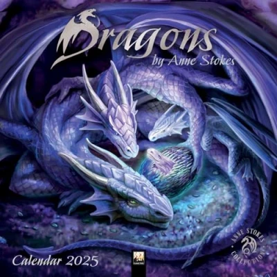 Image of Dragons by Anne Stokes Wall Calendar 2025 (Art Calendar)