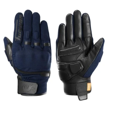 Image of Furygan JET D3O EVO Men's Motorcycle Gloves 100% Leather Palm Comfort Summer Breathable &amp; Light Compatible Screens Touch Screen