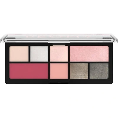 Image of Catrice The Soft Peony Eyeshadow Palette, Eyeshadow, Pink, 8 Pink Tones, Highly Pigmented, Shimmering, Colour Intensive, Glitter, Vegan, No Microplastic Particles, Perfume, Oil Free, Pack of 1 (9 g