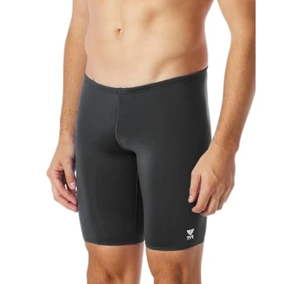 Image of TYR Men&#039;s Durafast One Solid Jammer Swimsuit Black, 38