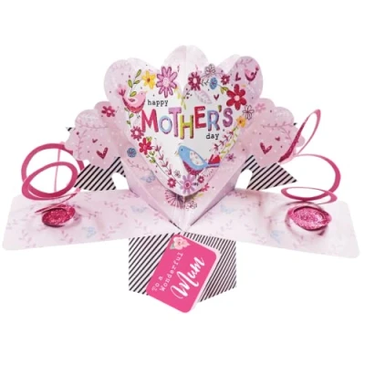 Image of To A Wonderful Mum Happy Mother&#039;s Day Pop Up Card 3D Greeting Cards POP011M03
