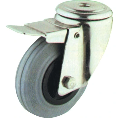 Image of Atlas Workholders 125mm B/H Swivel Castor (Zinc) GRT &amp; Brake