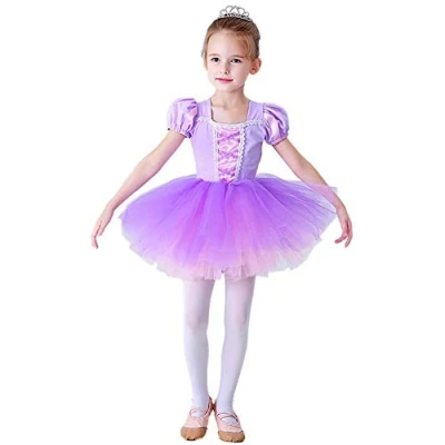 Image of Lito Angels Princess Rapunzel Ballerina Costume for Kids Girls, Fancy Ballet Tutu Dress Dance Wear, Age 5 6 Years, Purple (Tag Number 120)