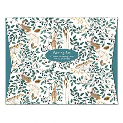 Image of Hares and Berries Writing Set 10 Paper Sheets with Envelopes