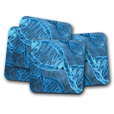 Image of 4 Set DNA Coaster Science Biology Doctor Nurse Medical Fun #8896