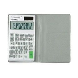 Image of Q Connect Silver Large 12 Digit Pocket Calculator Ref KF01603