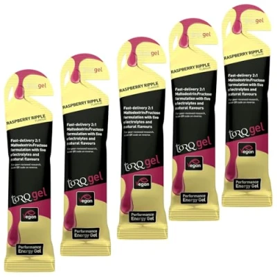 Image of Contrast Torq Energy 45g Gel Sachets (Pack of 5) (Raspberry Ripple)