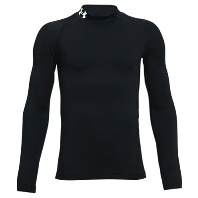 Image of Under Armour Boys&#039; UA CG Mock LS, Ultra Warm Thermal Long Sleeve Base Layer Top in a Polo Neck Style, Stretchy Winter Running with Anti Odour Technology