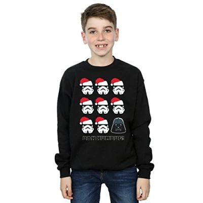 Image of Star Wars Boys Christmas Humbug Sweatshirt 5 6 Years Black