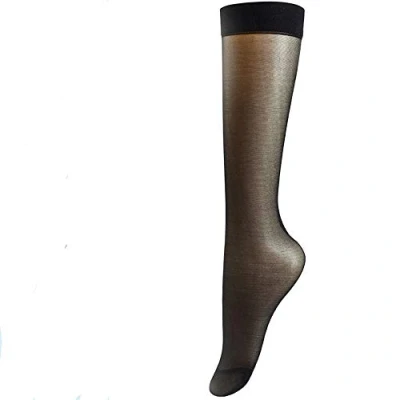 Image of NC 2 Pairs Women&#039;s Knee High Stockings Pantyhose Stretchy Spandex Trouser Socks Reinforce Toe Sheer Nylon