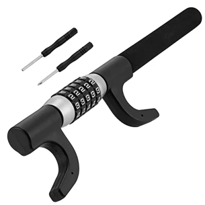 Image of JSCARLIFE Steering Wheel Lock, Password Car Security Anti Theft Device,Car Lock with 5 Digit Combination Extendable Double Hook for Cars