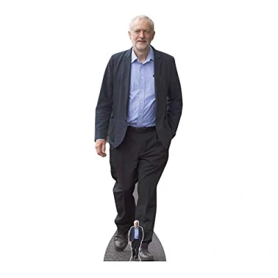 Image of STAR CUTOUTS Jeremy Corbyn Life Size Cardboard Cut, Multi Colour, 175 x 62 cm, SC941