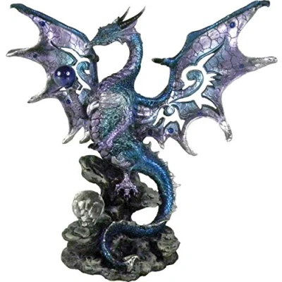 Image of Nemesis Now Blue Dragon Protector Figurine 26cm