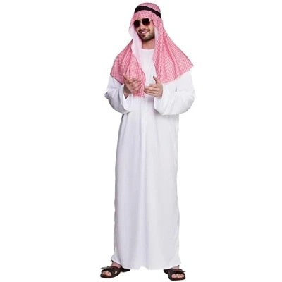 Image of Mens Arab Sheik Fancy Dress Costume Plus Size