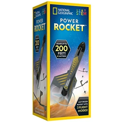 Image of NATIONAL GEOGRAPHIC Rocket Launcher for Kids Motorized Air Rocket, Self Launching Toy, Launch up to 200 ft. with Safe Landing, an Innovation in Outdoor Toys &amp; Model Rockets