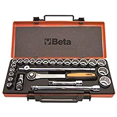 Image of Beta 9200949 Model 920 B/C20 Bi hex Sockets and 5 Accessories, 10 32mm, 1/2 Drive, 20 Pieces