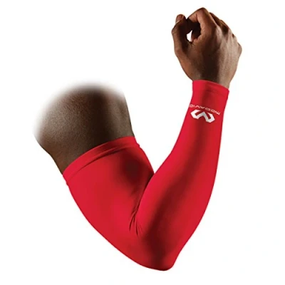 Image of Mcdavid Adult Compression Arm Sleeve, Scarlet, Small/Medium, 6566R