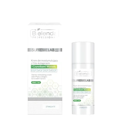 Image of Bielenda Professional Supremelab Stimulate Krem Dermostymulujący z Fito Kolagenem i Czynnikami Wzrostu 50ml
