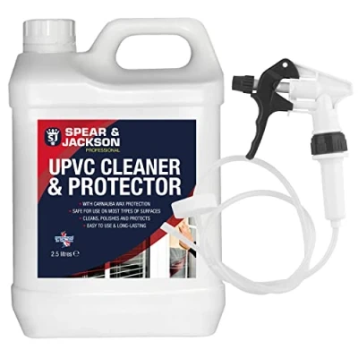 Image of Spear and Jackson UPVC Cleaner &amp; Protector 2.5L Plus Long Hose Trigger Cleans, Polishes Protects Ready To Use
