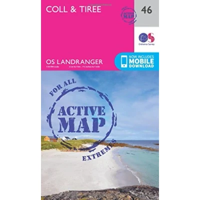 Image of Landranger Active 46 Coll &amp; Tiree Map With Digital Version