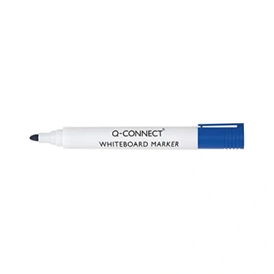Image of Q Connect Dry Wipe Markers Bullet Point Pack of 10 Color: Blue