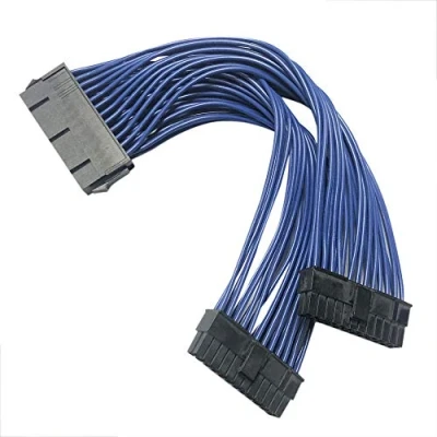 Image of Gintai 24Pin PSU Male to Female Y Splitter Extension Cable for ATX 1 2 Port Power Supply Cord
