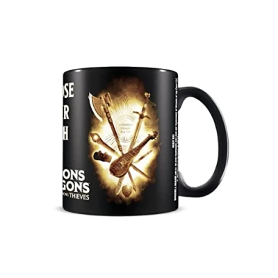 Image of Pyramid International Dungeons and Dragons Mug (Choose Your Path Design) 11oz Ceramic Black Mug, Coffee &amp; Dungeon Gifts Official Merchandise
