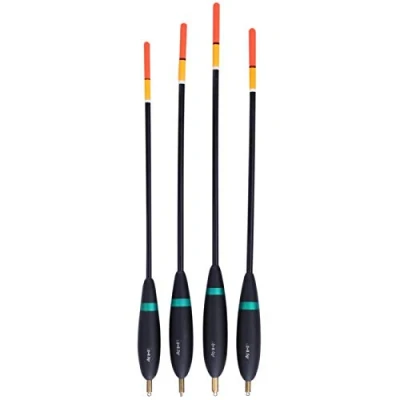Image of Keenso 4pcs Fishing Floats, Balsa Wood Vertical Floater Copper Head with float Bobber Bite Indicator fish