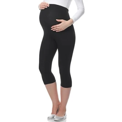 Image of Be Mammy Women&#039;s Maternity 3/4 Leggings 03(Black, 3XL)