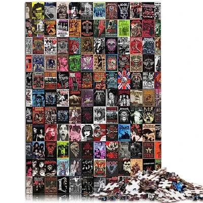 Image of Jigsaw Puzzles for vintage collage 1000 Pieces Adults and Kids Age 12 Up Cardboard Family Entertainment Toys Size: 26x38cm