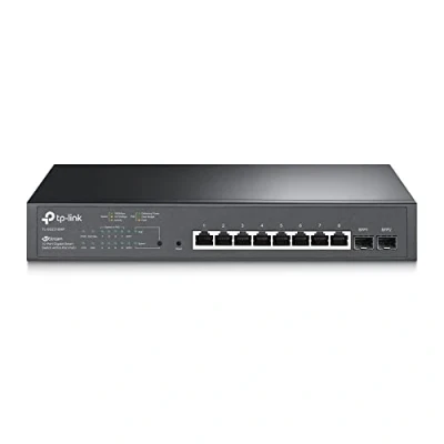 Image of TP Link SG2210MP JetStream 10 Port Gigabit Smart Switch with 8 PoE+, 2 SFP slots (150 W, Rackmount), Black