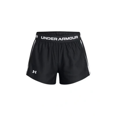 Image of Under Armour Girls&#039; Tech Play Up Short, Running Shorts with Shaped Hem and Open Hand Pockets, Breathable Fast Drying Gym Black