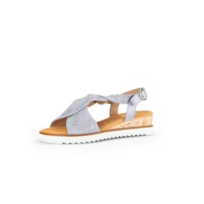 Image of Gabor Women&#039;s Wedge Sandals, Lightweight Extra Width (G), Azure 16, 4.5 UK, 42.751