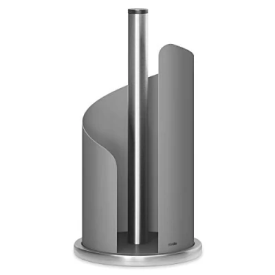 Image of Stardis Kitchen Roll Holder Stainless Steel Matt Coated Diameter 15 cm grey