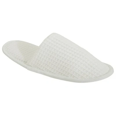 Image of Towel City Unisex Waffle Mule Closed Toe Slippers (8 11) (White)