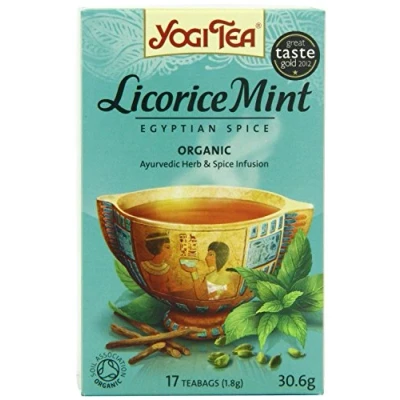 Image of Yogi Tea Licorice Mint Teabags (Pack of 2, Total 34)