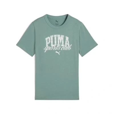 Image of Puma Class Graphic Print Tshirt for kids, Size: 8y(7 8y), Green moon