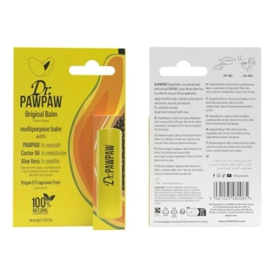 Image of Dr.PAWPAW Original Balm Multi Purpose Hydration for Lips, Skin, Hair &amp; Nails Vegan Formula with 99% Natural Ingredients Nourishing, Soothing Travel Friendly 4g