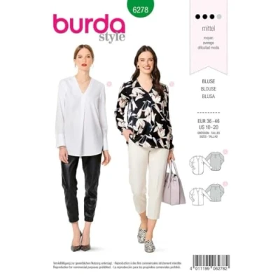 Image of Blouse, Burda 6278 36 46