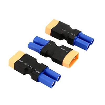 Image of BDHI 3pcs No Wires Connector: Female EC5 to XT90 / XT 90 Male Heavy Duty Adapter(BDHI 02)