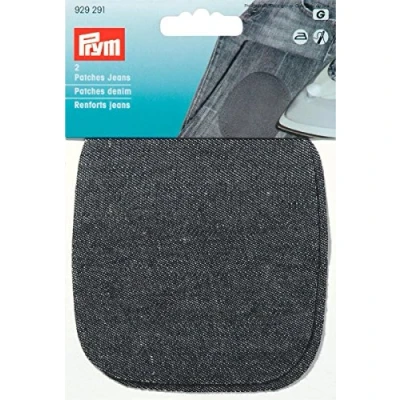 Image of Prym Patches denim for ironing/sewing on 11x10 cm black, Cotton, one size
