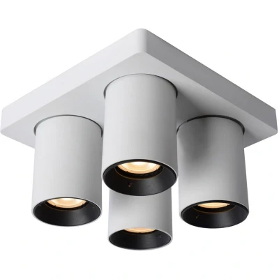 Image of Nigel Modern Ceiling Spotlight LED Dim to warm GU10 4x5W 2200K/3000K White