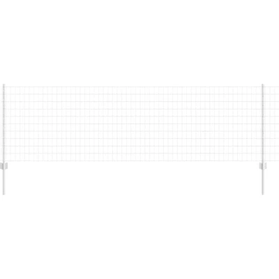 Image of vidaXL Euro Fence with 5 U Posts Silver 0,8x10 m Steel