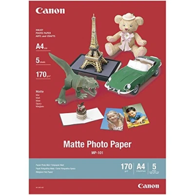 Image of Canon MP 101 Matt Photo Paper A4 (210 x 297 mm) 170 g/m2 5 she