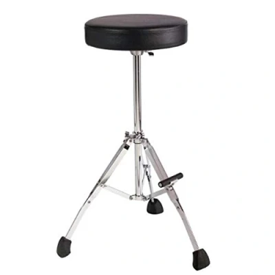Image of Gibraltar Drum Stool, Stool Compact Performance (round seat, diameter: 33cm, fixed height: 53 cm, vinyl memory lock, double braced base, &#039;Super Foot&#039; rubber feet)