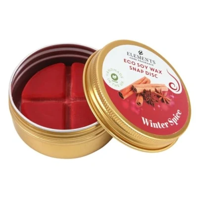 Image of Winter Spice Christmas Soy Wax Snap Disc in Tin Cracker Filler Mini Gift