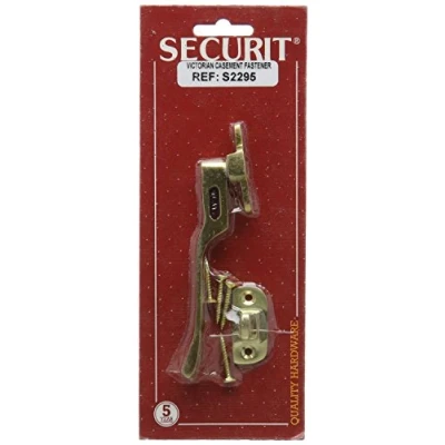 Image of Securit S2295 Victorian Brass Casement Fastener 105mm