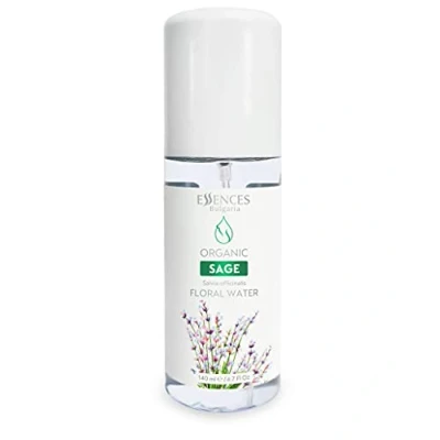 Image of Essences Bulgaria Organic Sage Floral Water 140ml Oily Acne Prone Skin Refreshing and Cleansing Tightening Pores Excellent Aftershave Alcohol Free Vegan Cruelty