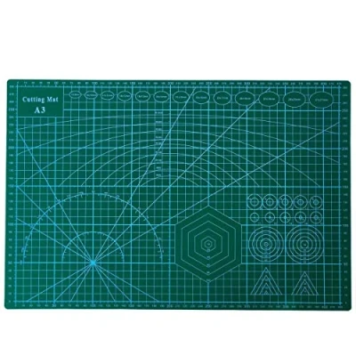 Image of A3 Cutting Mat Double Sided Self Healing 5 Layers Recyclable Non Slip PVC Board Manual DIY Tool 45cm x 30cm 3mm Green